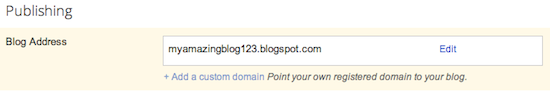 blogger προσθήκη domain